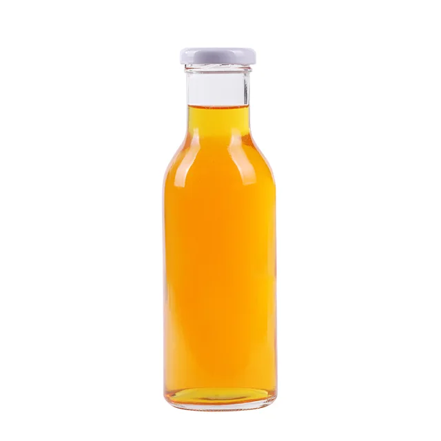 In stock 350ml beverage juice bottle with tin lid