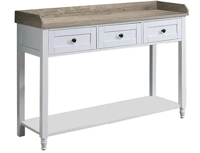 3 Drawer Console Table Sofa Side Table with Shelf for Living Room Office Bedroom, Hallway,Entryway