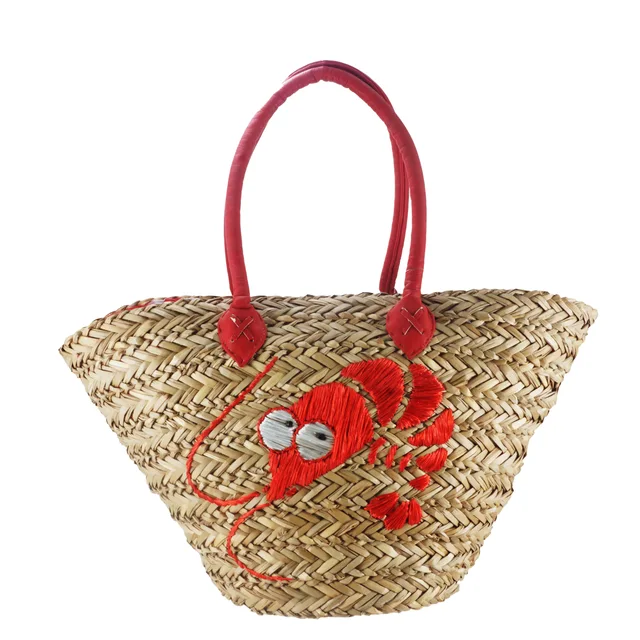 Enbrodietry straw bag