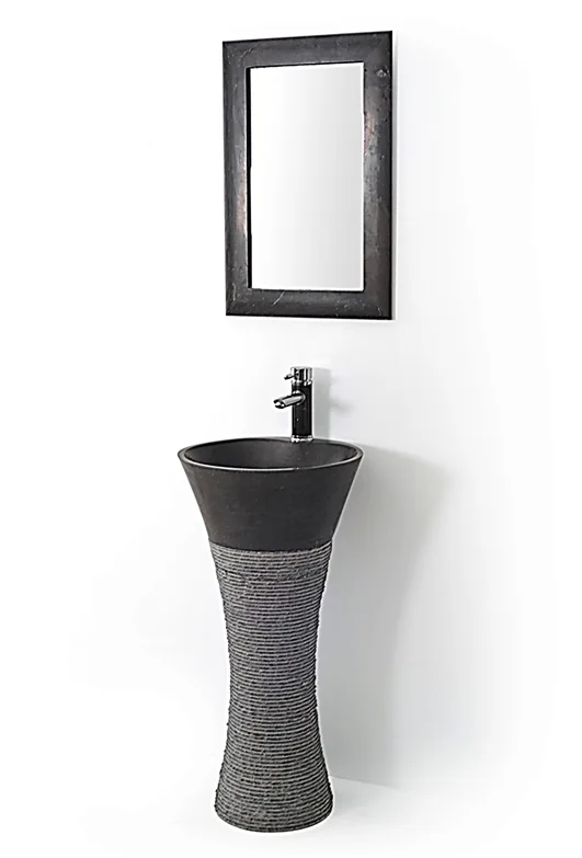 WPED-VASE4590BS-2 Stone Pedestal Basin