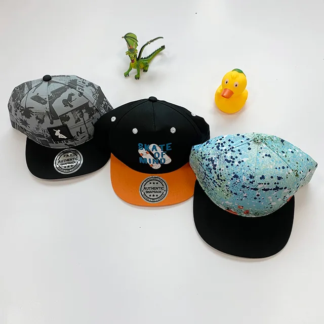C37 Older Boy SKATE AOP,SKATE OF LIFE,PAINT SPLAT SNAPBACK KIDS BASEBALL CAP KIDS HAT