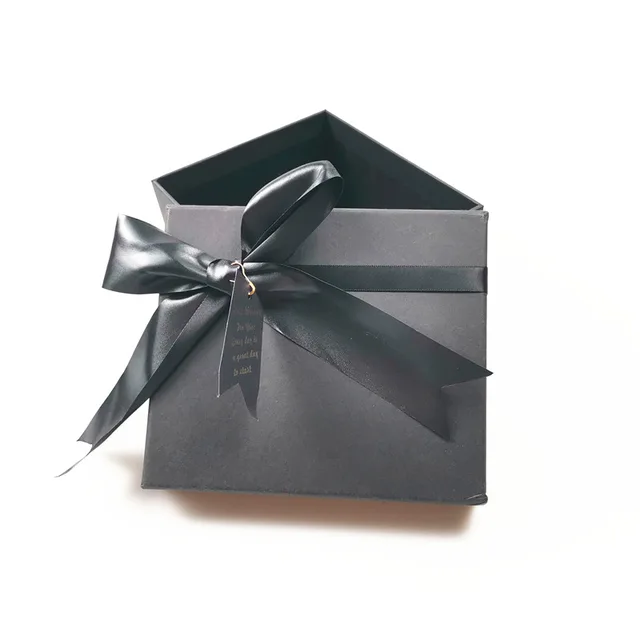Custom gift jewelry packaging luxury cosmetic black paper cardboard boxes