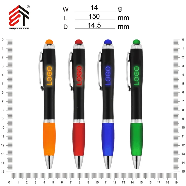 Plastic LED ball pen