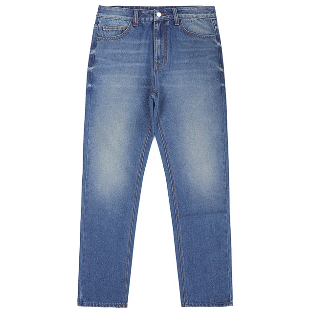 Recycle fabric 7x7 10x7 denim jeans pants men straight loose style jeans trousers G2313