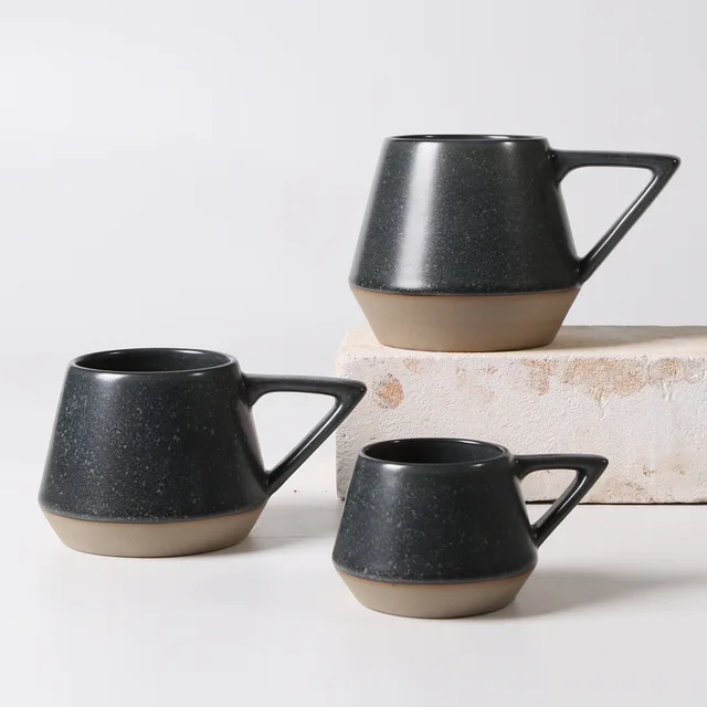Sandstone mug,reactive glaze,half glaze, non glaze