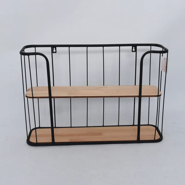 Black iron wall shelf bathroom no-hole shelf bedroom wall shelf iron kitchen shelf decorative wall shelf