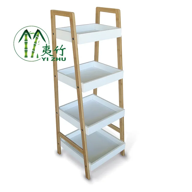 Bamboo +MDF commodity rack storage shelf