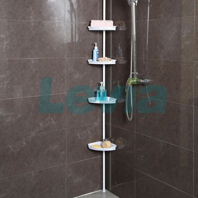Tension Pole Corner Shower Caddy 4 Tier