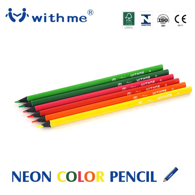 Neon Colored Pencils, Highlighter Pencils, 12 Bright Colors