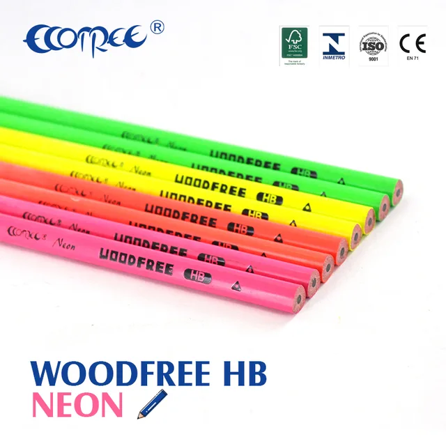 Neon Color Coated Plastic HB Pencil