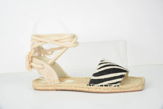 2022Fashion ZEBRA PRINTED Upper Women Sandal espadrille(JS2089232-02