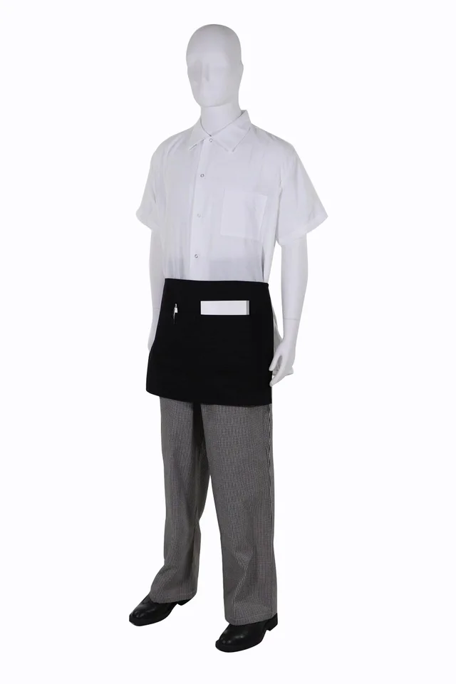 Waist apron+shor sleeve chef shirt+checkered Chef Pant