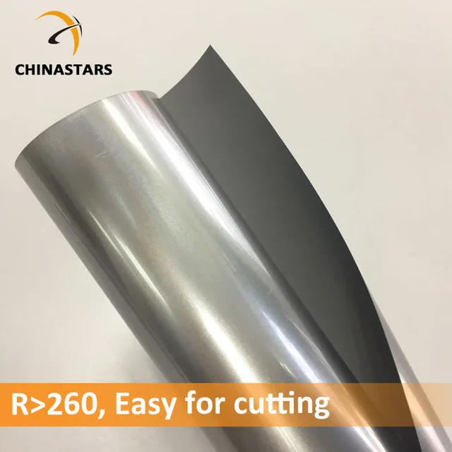 Reflective heat transfer vinyl film tape for graphic design plotter cutting