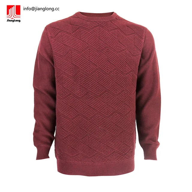 Men's Knitted Structure Crew Neck