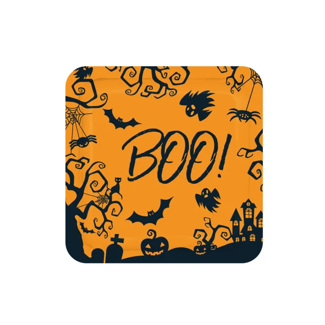 Halloween Party supplies Square Paper Plate