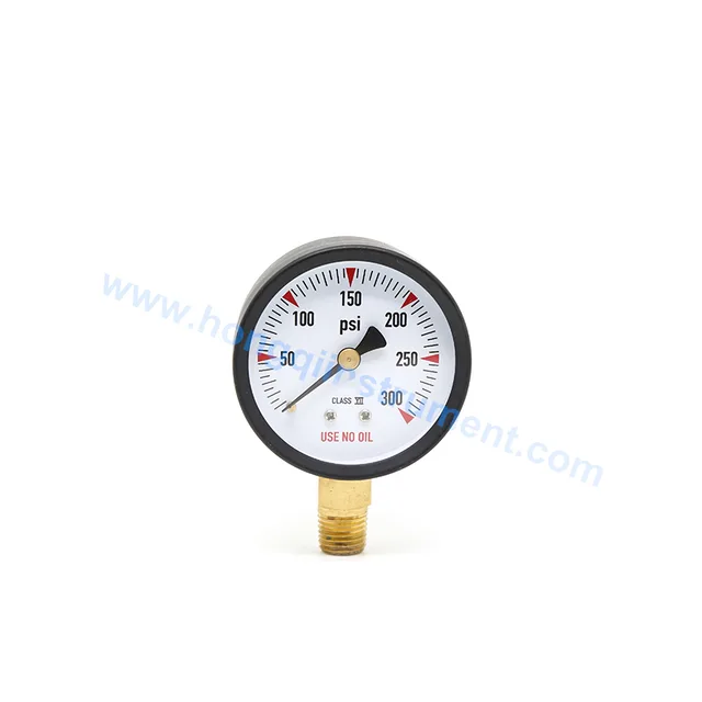 No oil pressure gauge, Oxygen pressure gauge