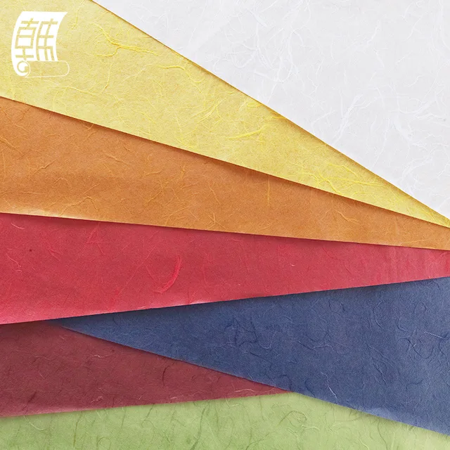 Multi colors eco friendly natural mulberry rice decoupage printing paper 26gsm