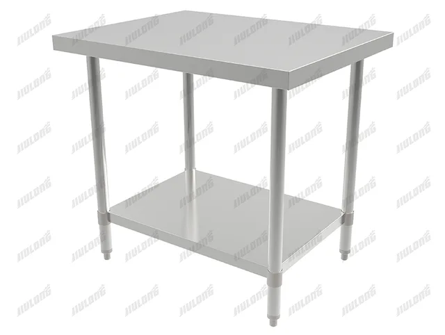 Stainless steel work table/Table/Stainless steel work bench/Metal table/Round tube work table、Commercial work table/European style work table/Kitchen work table/Hotel work table/Restaurant work table