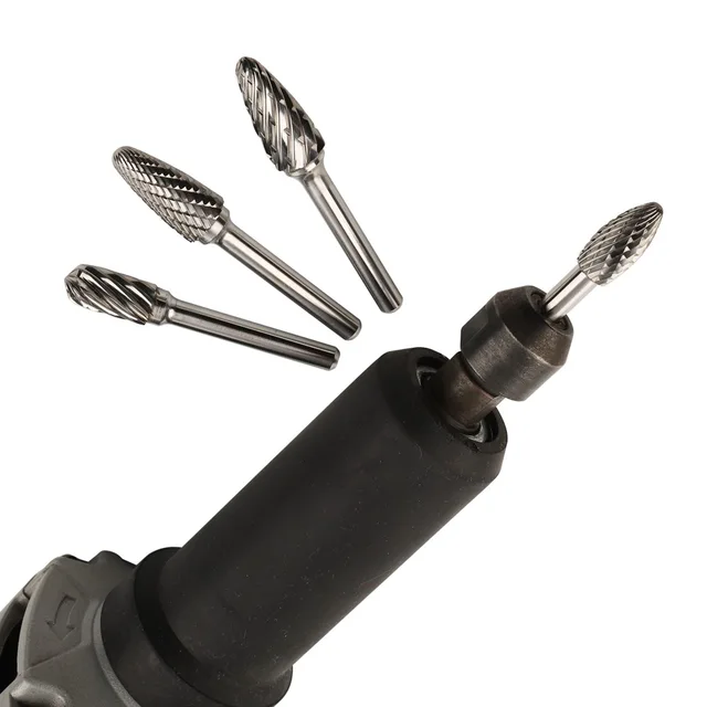 Flame shape tungsten carbide burr carbide tip metal working rotary burr