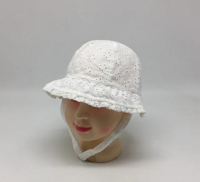 Children's pure cotton embroidered Bucket hat