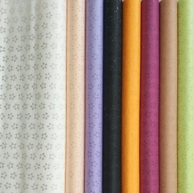 Multi colors bopp film laminated water proof eco friendly natural flower wrapping paper