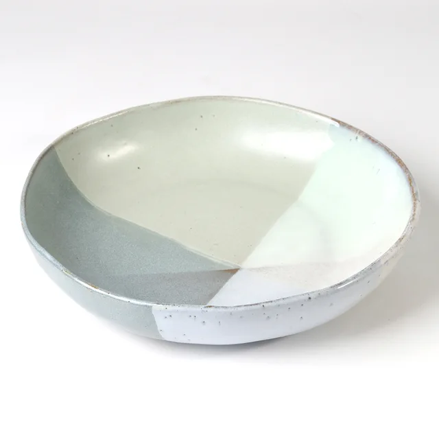 Overlap reactive glaze bowl, terra cotta