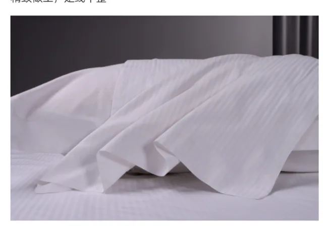TC250 Luxury Hotel Bed Sheet White