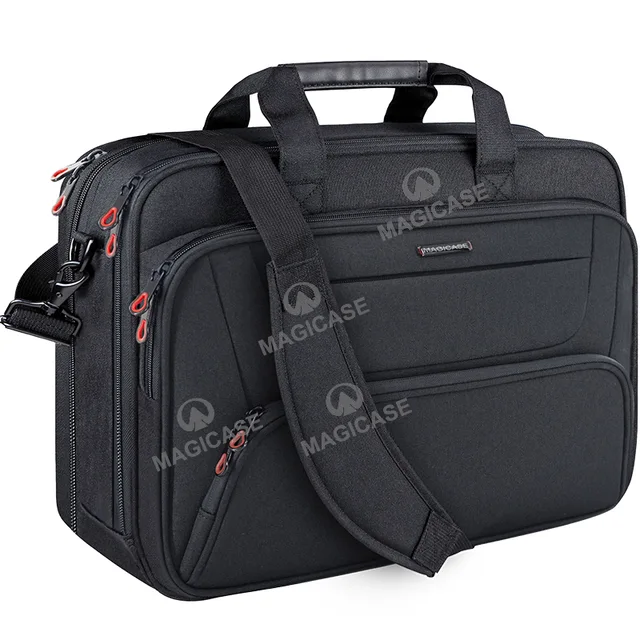 MAGICASE 18”Laptop Bag Laptop Briefcase Fits Up to 17.3 Inch Laptop Expandable Water-Repellent Shoulder Bag Laptop Messenger Bag Computer Bag for Travel/Business/School/Men/Women