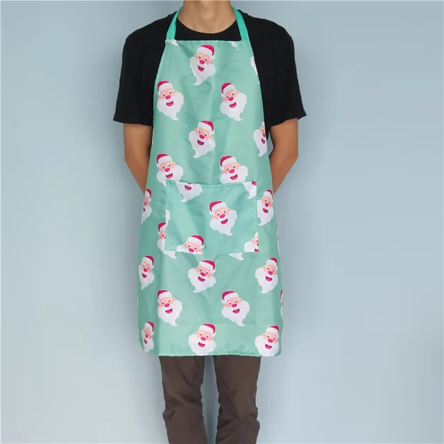 Eco-Friendly Waterproof Custom Logo Christmas Printing Polyester Apron