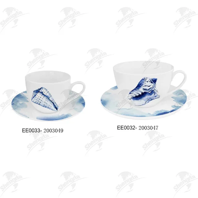 90ML Cup&Saucer with Blue Design
