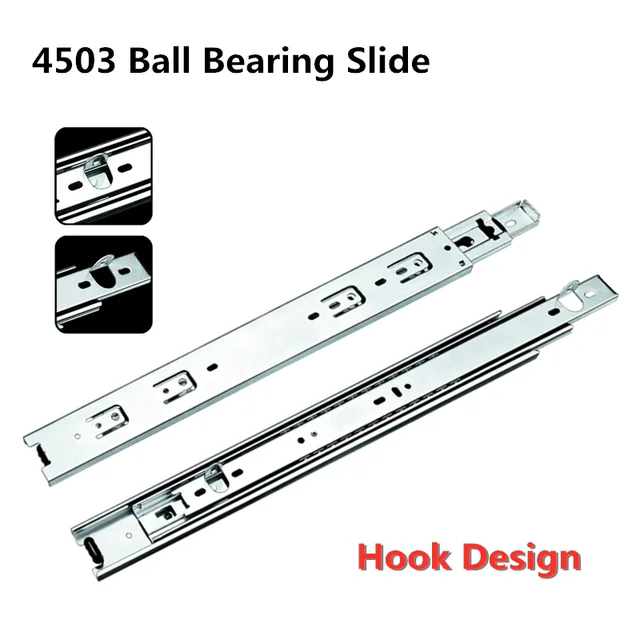 Hook Type ball bearing slide drawer slide 45MM