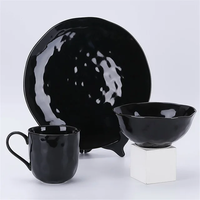 Porcelain Tableware dinner set porcelain ware plate bowl mug teaset coffee set 3pcs dinner set