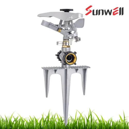 Metal Impulse Sprinkler With Metal Step Spike