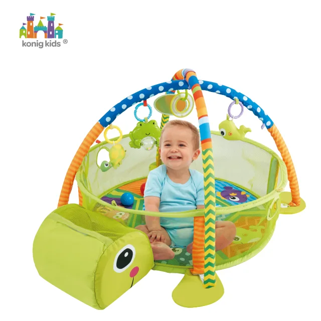 Konig Kids 3 in 1 Turtle Activity Gym N Ball Pit