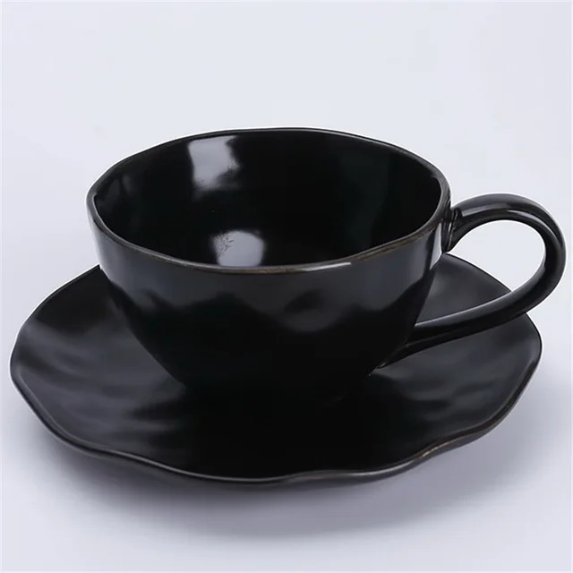 Cup & Saucer tea set coffee set Matte Black Color