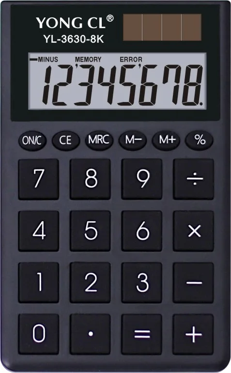 Dual Power Pocket Mini Calculator