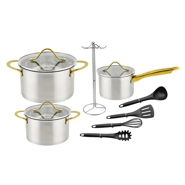 Stainless steel casserole cookware set
