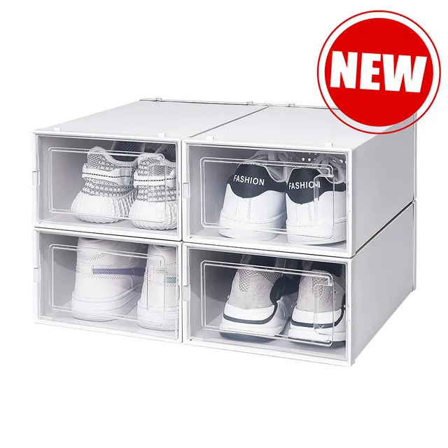 Stackable Clear Plastic Shoe Storage Box Wholesale