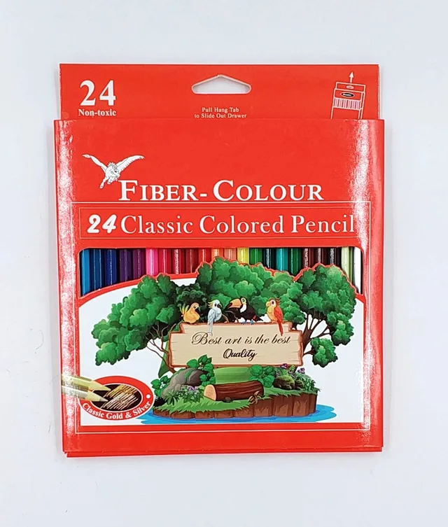 24Color hexagonal color pencil