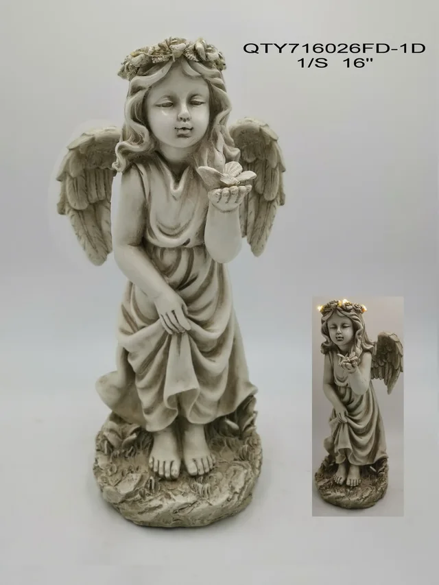 Garden angel with LED