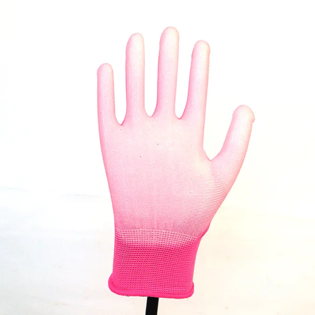 Glove Pu-13g Polyester Shell, Pu Coated Glove Working Gloves