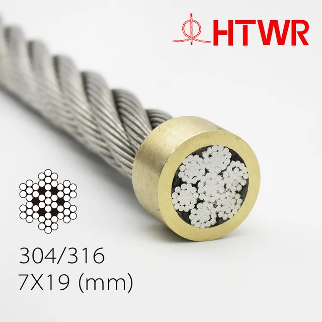 7X19 Stainless Steel Aircraft Cable Type 304/316