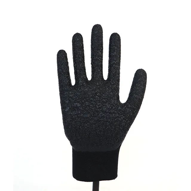 Glove Latex-13g Polyester Shell Latex Coated, Crinkle Finish Glove Working Gloves