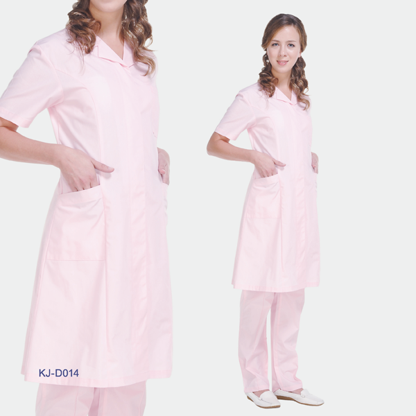 Short sleeves female doctor wear