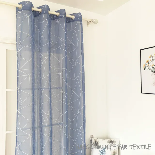 00000FP FOAM PRINT stripe voile fabric yarn dyed jacquard screen printing cutting recycle voilage ready made linen curtain