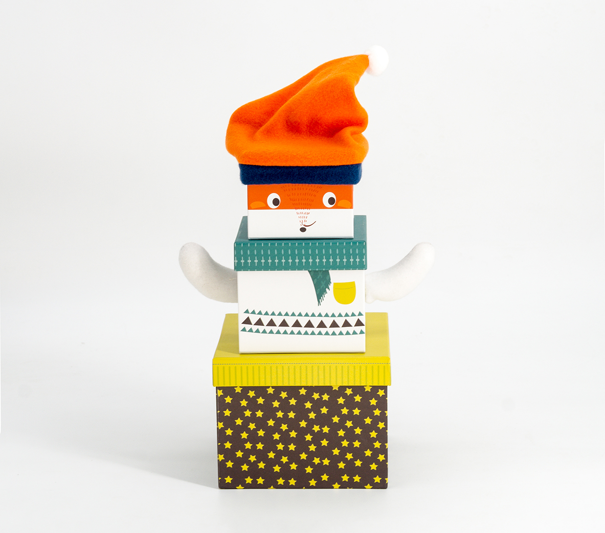 Square Doll Christmas Gift Box 3/Set