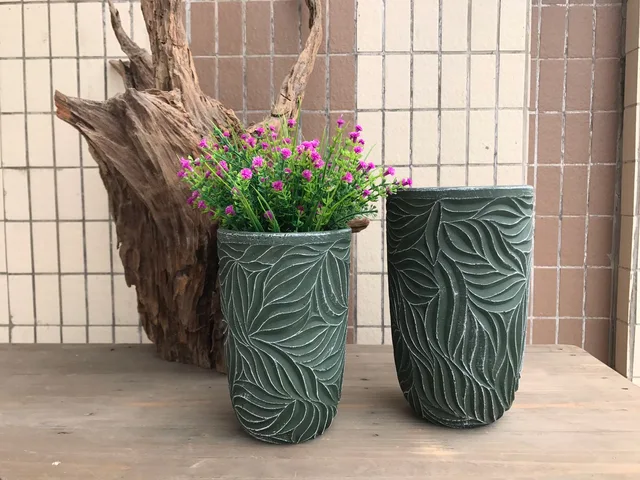 Cement flower pot