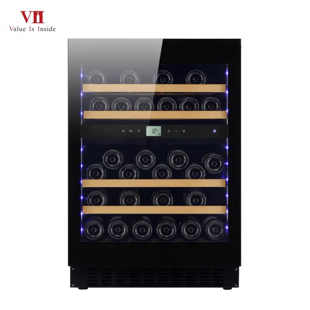 VII VCU54D V++ Dual Zone Wine Cabinet w/ Push-To-Open Door System