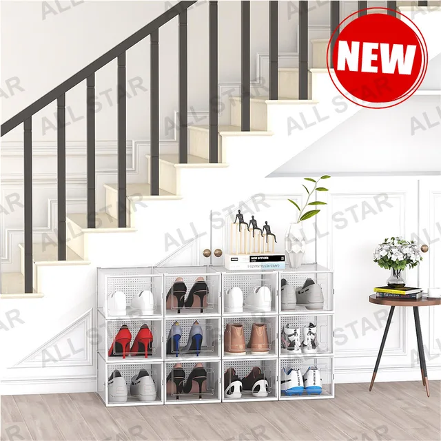 1 Shoe Storage Drawer Type Shoe Box Stackable Shoe Organizer for Sneaker