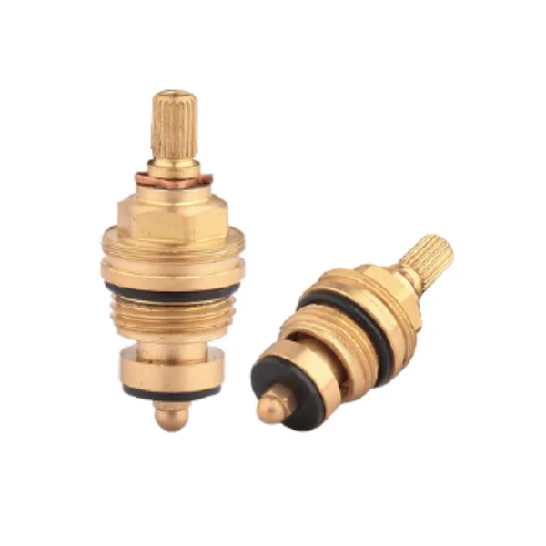 Brass slow open faucet cartridge